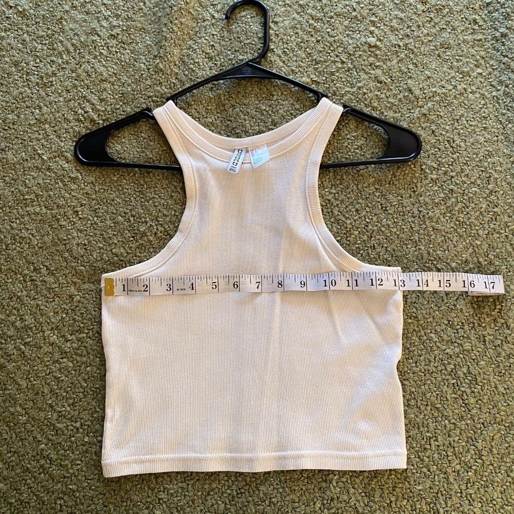 H&M RIBBED RACERBACK TANK TOP - Picture 6 of 6